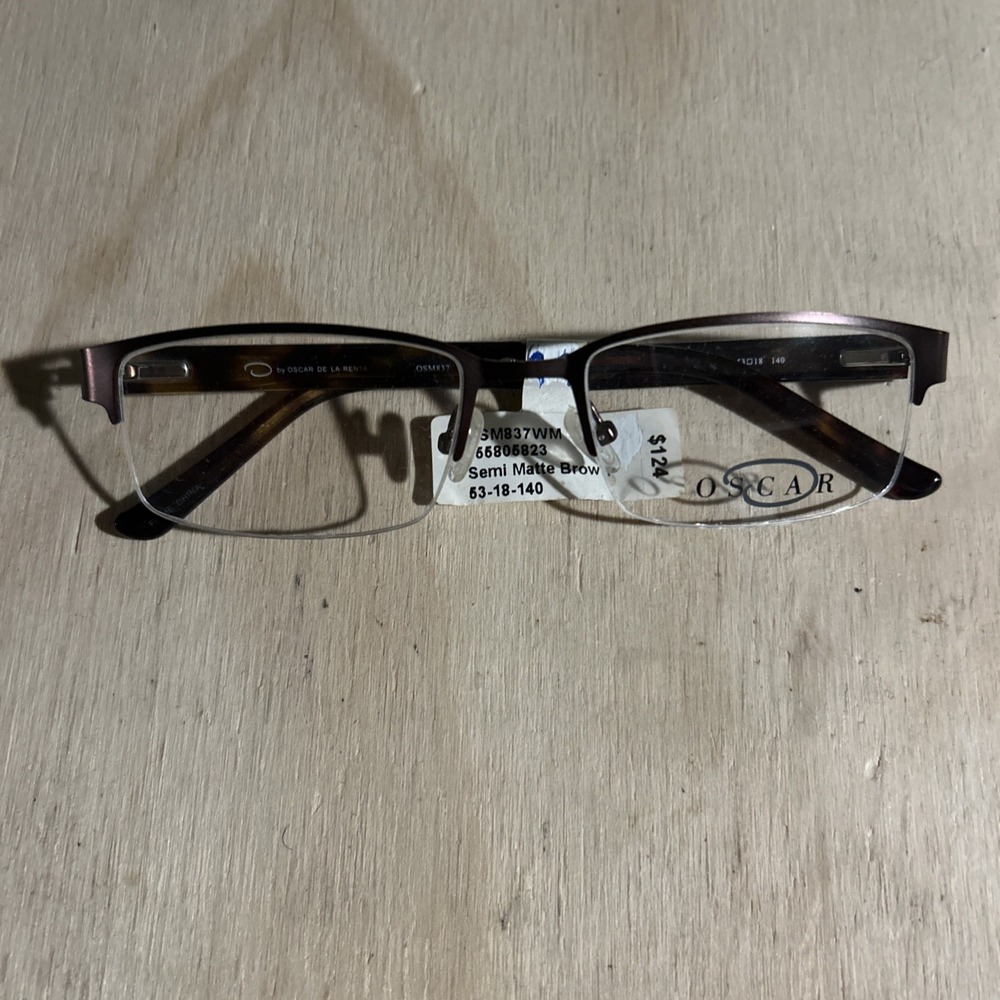 Oscar De La Renta Optical Men's OSM837 201 Semi Matte Brown Frames 53-18-140